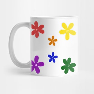 Minimalist Abstract Flowers - Gay Pride Mug